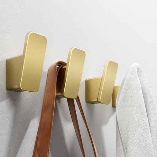 Rust-Resistant 4-Piece Gold Towel Hook Set for Bathroom Beyond