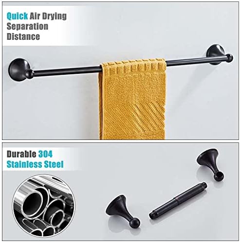 Adjustable Towel Bar Set for Bathrooms More