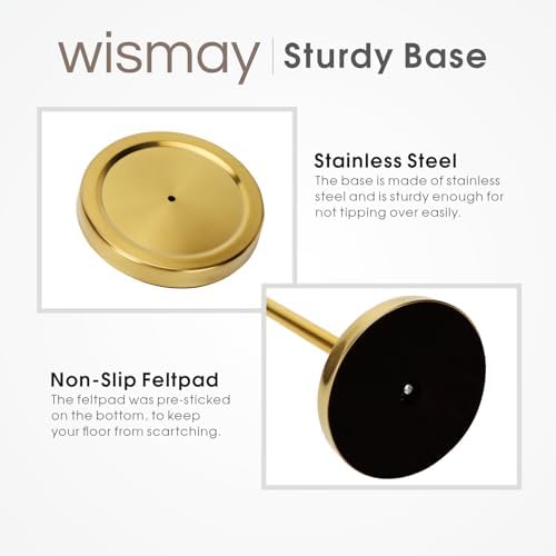 Sturdy Stainless Steel TP Holder Stand for 5 Rolls Gold