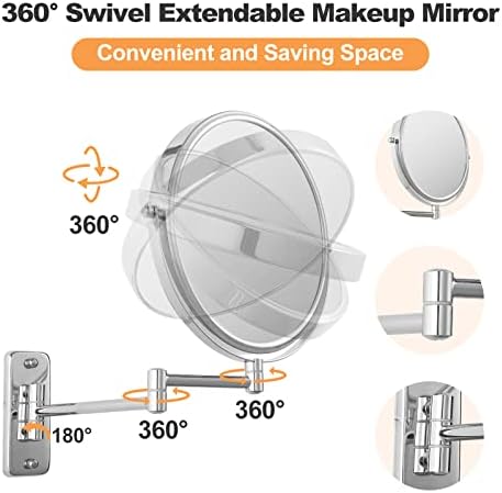 9 Magnifying Wall-Mounted Makeup Mirror