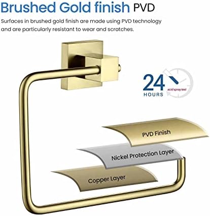 KIBI Cube Bath Towel Ring Durable Brass Towel Holder