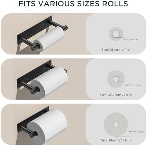 FORIOUS Black Stainless Steel Toilet Holder