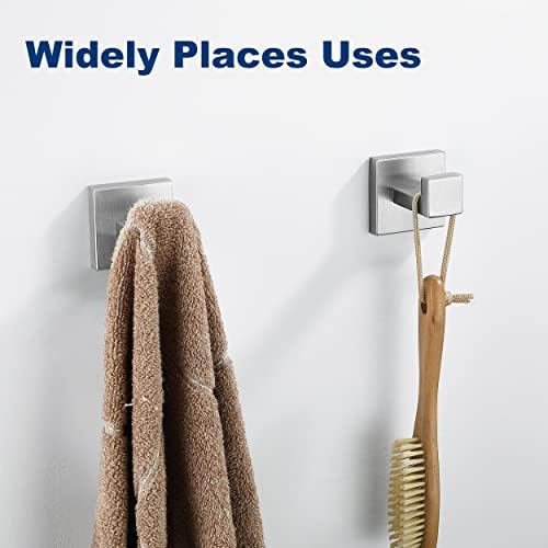 Sturdy Heavy-Duty Bathroom Towel Coat Hook Brushed Nickel Finish 4-Pack
