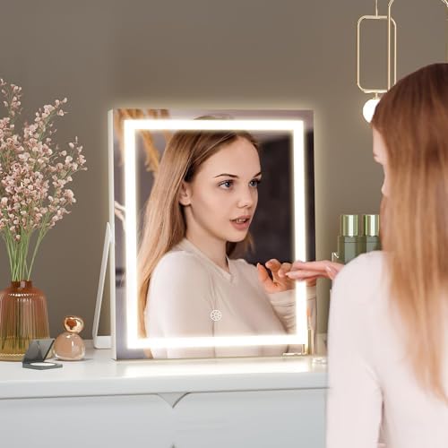 Vanity Mirror with Smart Lighting Rotation For Perfect Touch