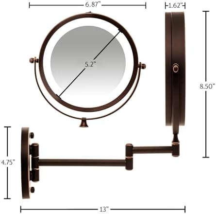 OVENTE 7X Magnifying Wall Mirror