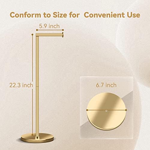 Sturdy Gold Toilet Paper Holder 22-inch Stainless Steel