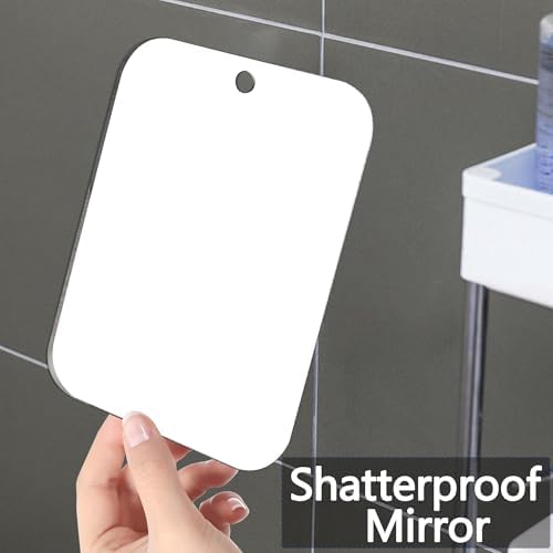 Unbreakable Large Portable Shaving Mirror for Men Durable Travel Companion