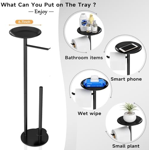 Rust-Proof Toilet Paper Holder Stand Sturdy Durable