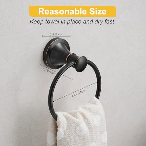 BESy Oil Rubbed Bronze Bathroom Towel Holder