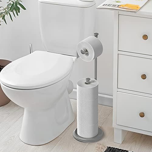 TreeLen 5-Roll Toilet Paper Holder Nickel Weighted Base Comfortable