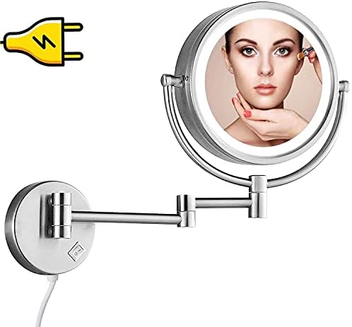 Stylish 86inch Wall-Mounted Makeup Mirror with LED Lights 360 Rotation