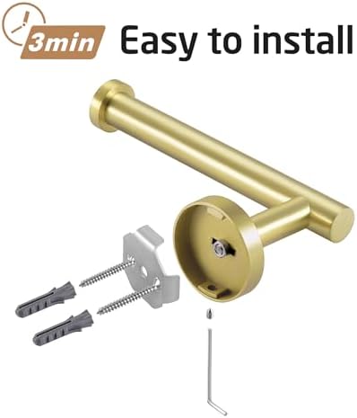 Sturdy Gold Toilet Paper Holder