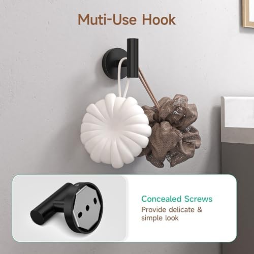 Matte Black 24-Inch Stainless Steel Towel Bar Set