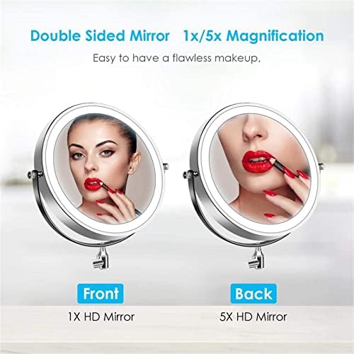 Dimmable LED Makeup Mirror with Magnification Extendable Vanity Mirror