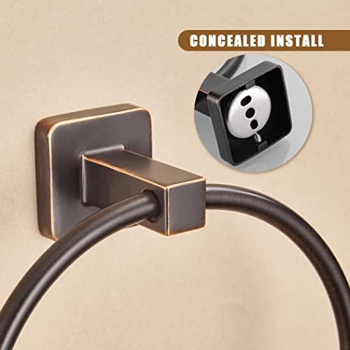 WOLIBEER Bronze Towel Ring with 180 Rotation