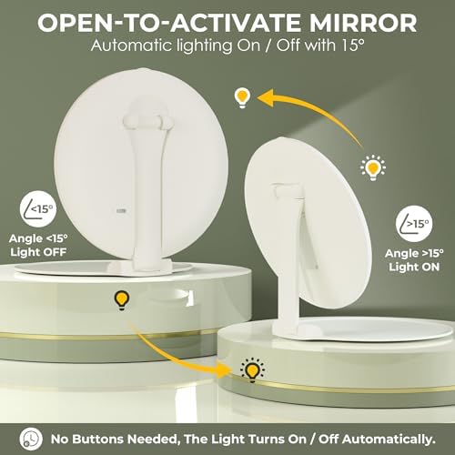 Compact Makeup Mirror with Lights