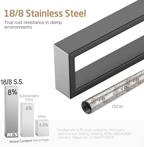 KES Stainless Steel Towel Holder Black Bathroom Towel Holder Matte Black