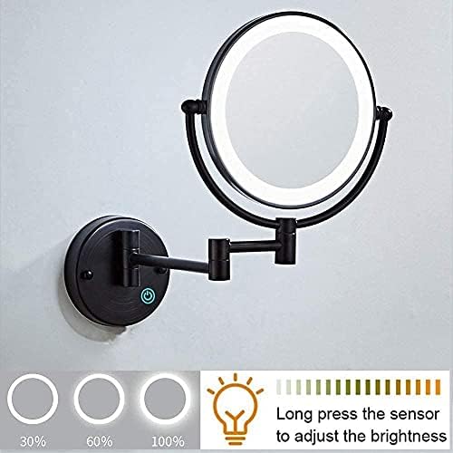 Wall-Mounted Makeup Mirror Double-Sided 10x Magnification