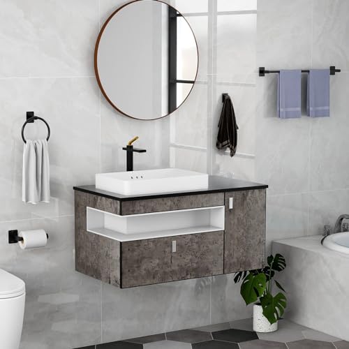 Matte Black 4-Piece Bathroom Hardware Set Set of 24