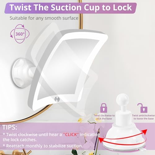 30X Magnifying Mirror with Lights for Bathroom