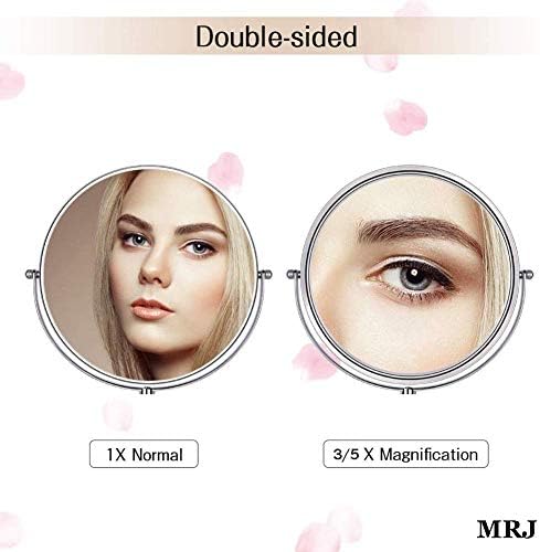 LCARY Wall Mounted Makeup Mirror 3X Swivel Extendable