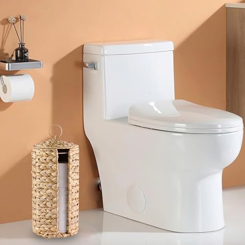 Stylish Wicker Toilet Paper Holder for 3 Roll Storage