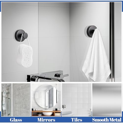 Stainless Steel Suction Cup Hooks 4-Pack