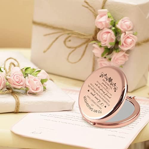 GAOLZIUY Rose Gold Compact Mirror for Daughters Elegant and Personal