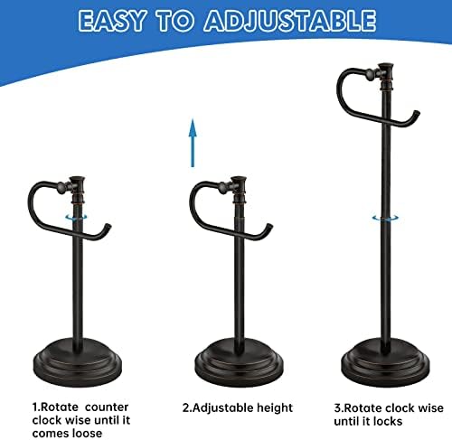 RUMOSE Adjustable Toilet Paper Holder Stand Durable Stylish for Home Travel