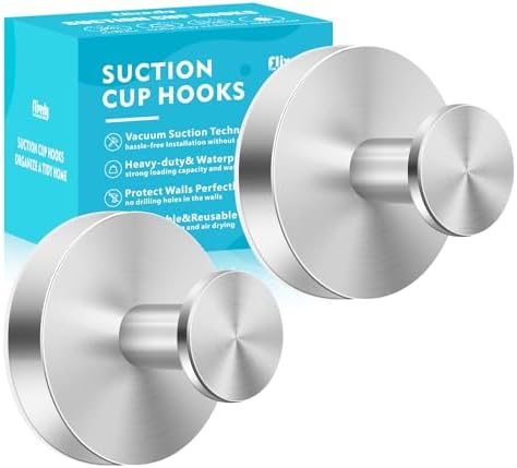 Fliverly Suction Cup Hooks for Showers More
