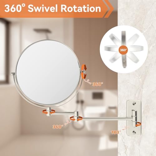 AumVum 10x Magnifying Extendable Makeup Mirror for Grooming