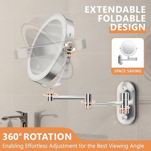 Wall Mounted Magnifying Makeup Mirror