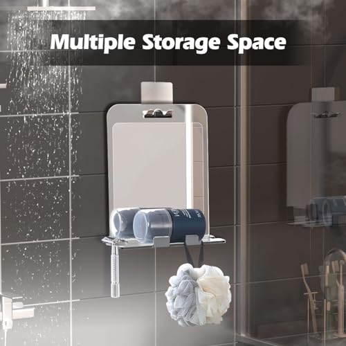 Shinowa Fogless Shower Mirror with Razor Holder and 5X Magnifying Lens