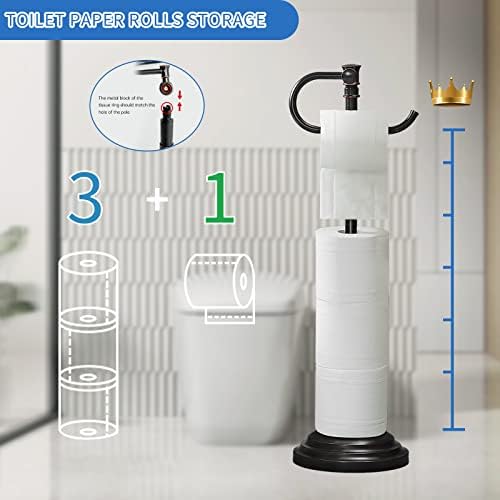 RUMOSE Adjustable Toilet Paper Holder Stand Durable Stylish for Home Travel