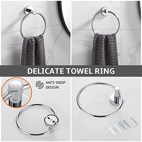 Adjustable 4-Piece Towel Bar Set for Bathrooms