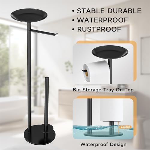 Rust-Proof Toilet Paper Holder Stand Sturdy Durable