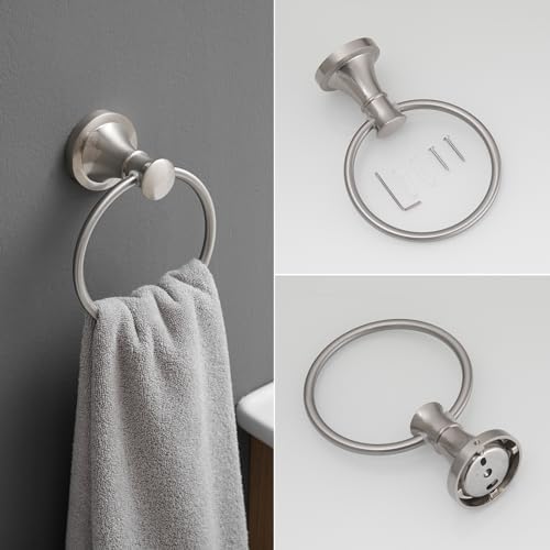 RUMOSE 2-Piece Toilet Paper Towel Holder Set Brushed Nickel Rust-Resistant