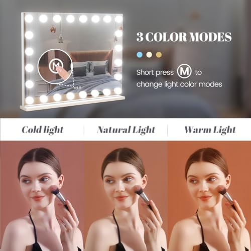 Luxury 10X Magnifying Vanity Mirror with 3 Lighting Modes