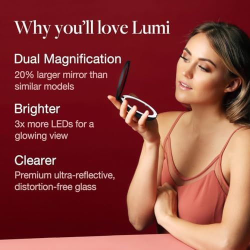 Fancii LED Travel Makeup Mirror Rose Gold