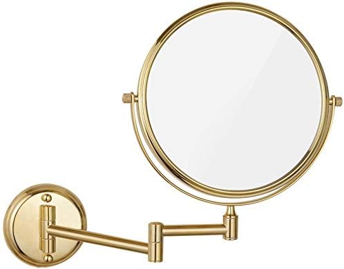 Adjustable Double Sided Makeup Mirror Chrome Gold
