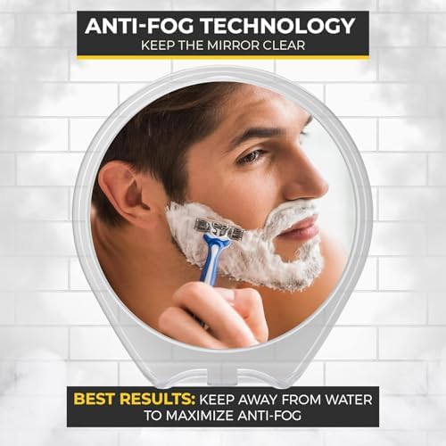 HoneyBull fogless shower mirror sleek and easy for shaving