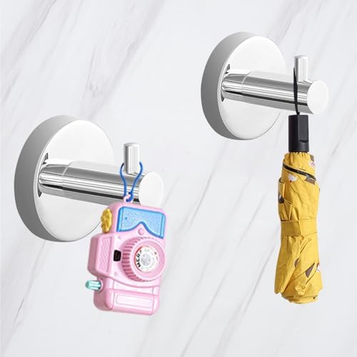 2 Pack Stainless Steel Robe Hooks for Bathroom