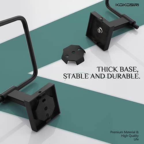 Kokosiri Bath Towel Ring Wall Mounted Stainless Steel Matte Black B3007BK