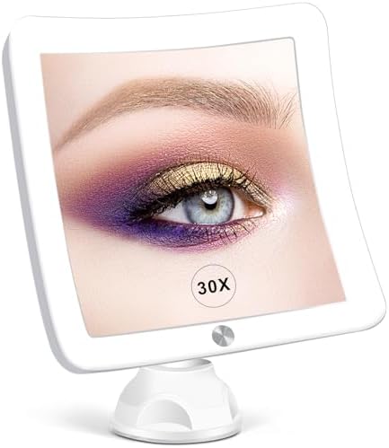 30X Magnifying Mirror with Lights for Bathroom