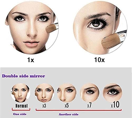 Wall-Mounted Makeup Mirror with LED Lights and 86-inch