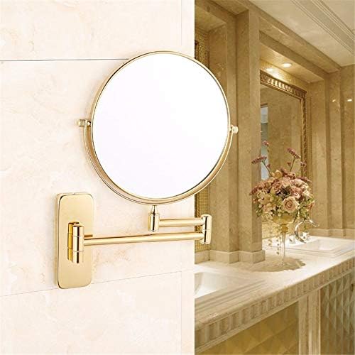Wall-Mounted Double-Sided 8-inch Makeup Mirror with 3X Magnification
