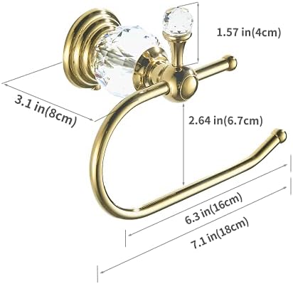 Luxurious Polished Gold toilet paper holder
