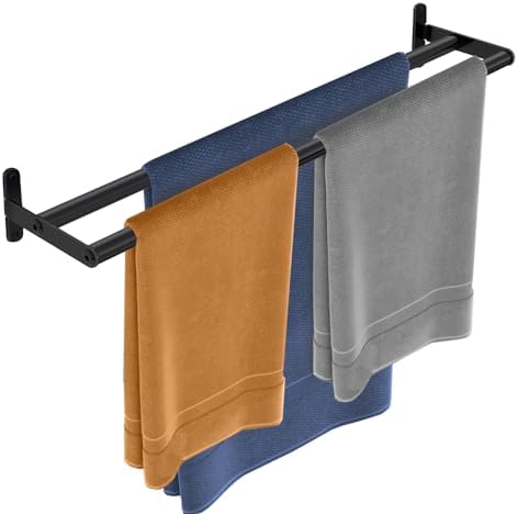 Double Towel Bar 24 Towels Stainless Steel Easy Wall-Mounted