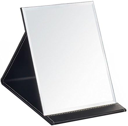 JOLY Protable PU Leather Makeup Mirror with Adjustable Stand