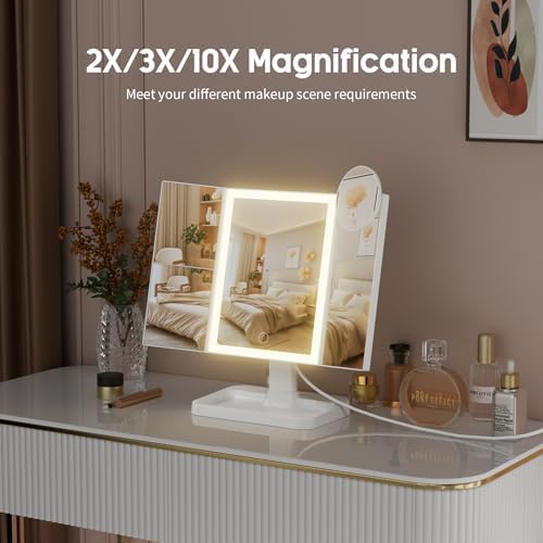 FRANO Makeup Mirror with Lights and Magnification